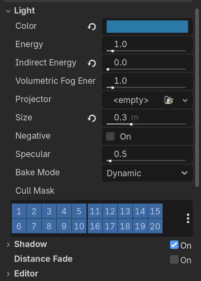 Example of a main light source