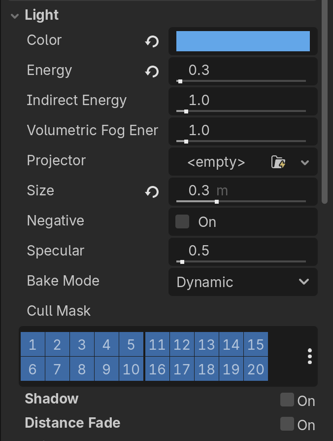 Example of a fake bounce light source